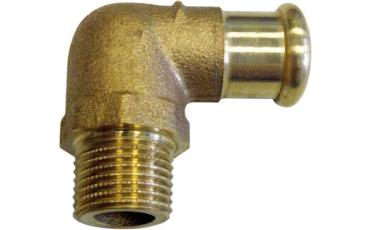 Redware and copper Angle with nipple thread