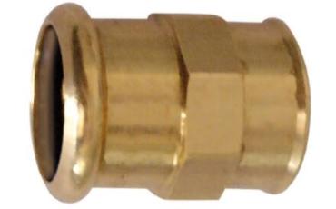 Redware and copper transition with sleeve thread