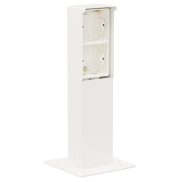 Søjle 2x modul med flange hvid