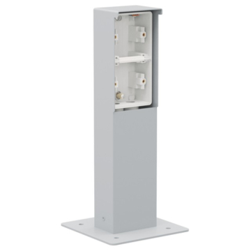 Søjle 2x modul med flange grå