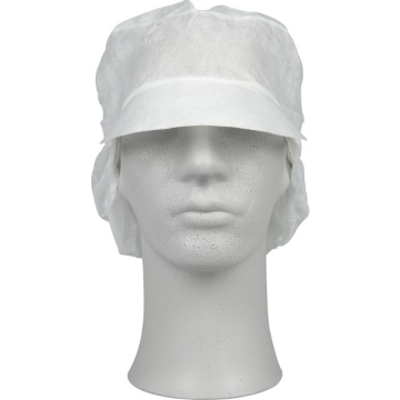 Snood cap l hvid pp usteril engangs - Billede 1