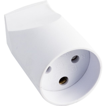 Forlængerled hvid m/j rund