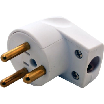 Vinkelstikprop rund m/j hvid