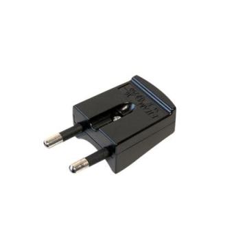 Stikprop flad 16a uden jord sort - Billede 1