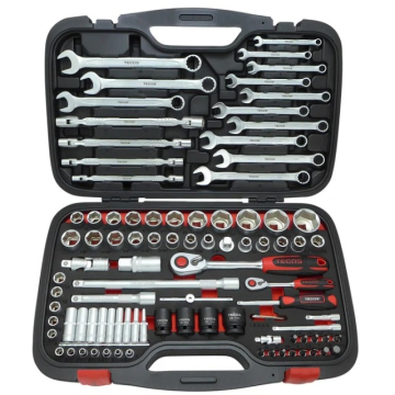 Tecos Topnøglesæt 1/4 og 1/2 med 94 dele - Billede 1