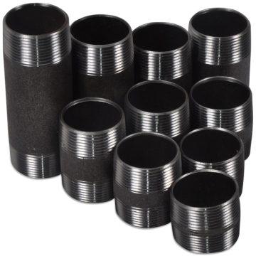 Nippelrør sort blandede 10 stk 3/8