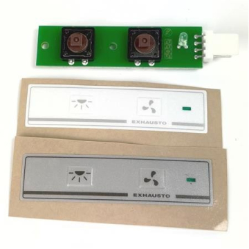 Exhausto tastaturprint/hvid/grå folie - Billede 1