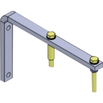 Lufttæppe guard vandret beslag (2 stk) - Billede 1