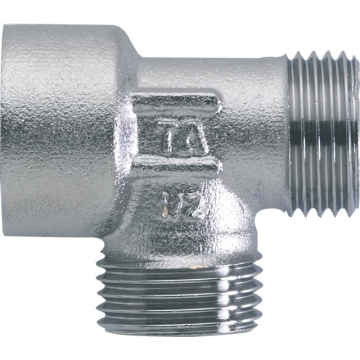 Ta Fpl t-stykke nippel/nippel/muffe 1/2'' - Billede 1