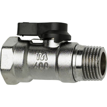 Ta 400 1/2'' kuglehane sort muffe/nippel - Billede 1