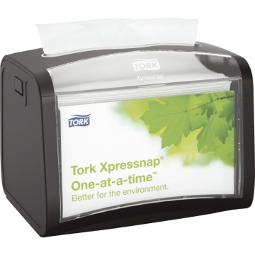 Dispenser bordservietter tork sort/klar - Billede 1
