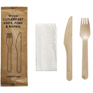  Bestiksæt 160mm birk kniv/gaffel/serviet