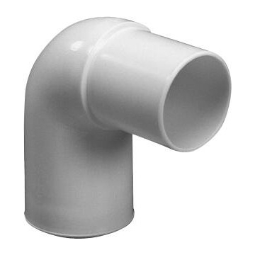 Purus Vinkel 90 grd indstik/spids hvid 32 mm - Billede 1