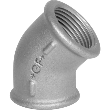 GF  vinkel sort mf/mf 45gr 1/2  - Billede 1