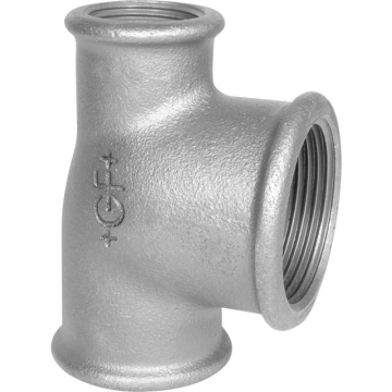 GF  t-stykke sort 1x1x1/2  - Billede 1