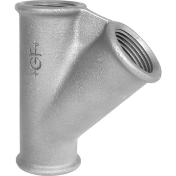 GF  t-stykke sort 45gr skrå gren 3/4  - Billede 1