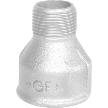 GF  spidsmuffe galv. 2x1 1/4  - Billede 1