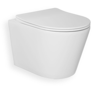 Hængeskål rimfree med sc sæde mat hvid